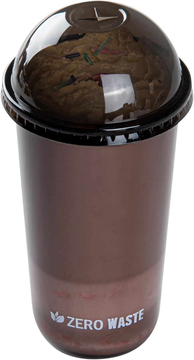 LIDS ONLY: Zero Waste 3.5 x 3.5 Inch Plastic Lids, 100 Disposable Dome Lids - Cups Sold Separately, Commercially Compostable, Black PLA Plastic Lids, Fits 12,16, And 24 Ounce Cups - Restaurantware