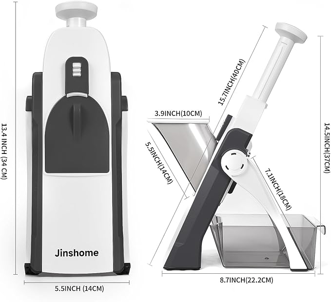 Safe Mandoline Slicer for Kitchen, Potato Chip Slicer,Vegetable Cucumber Slicer With Thickness Adjustable Kitchen Faster Slicer Artifact (Only Slicer) Gray