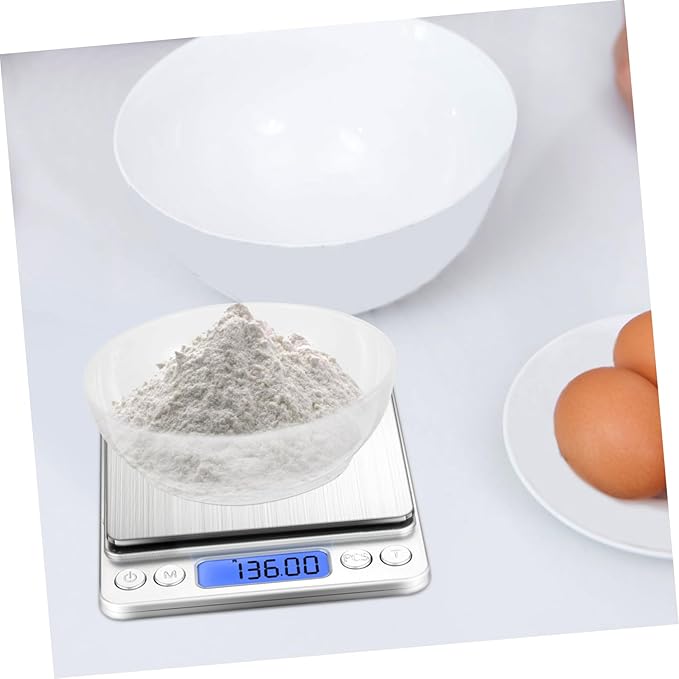 Transparent Kitchen Scale Tray Food Scale Bowl for Household Weighing Storage Tray for Cooking Baking Meal Prep and Dieting