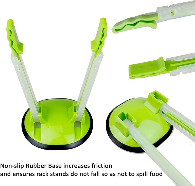 8 Pack Baggy Rack, Adjustable Plastic Freezer Bag Holder Stand, Zip Lock Bag Kitchen Gadget for Meal Planning