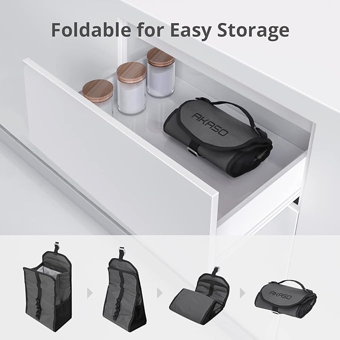 AKASO Insulated Cooler Lunch Bag Packable Lunch Box 12 Can Cooler Bag with Adjustable Shoulder Strap for Office Picnic, Dark Gray