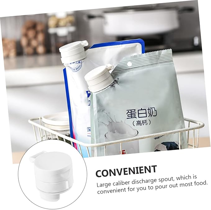 4pcs Food Bag Sealing Clips with Pour Spout Lightweight Food Preservation Clip for Snacks for Kitchen and Travel Material Easy to Use