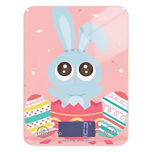 Food Scale Kitchen Scale Food Scales Digital Weight Grams and Ounces Small Electronic Food Scale for Baking Cooking Easter Egg Rabbit