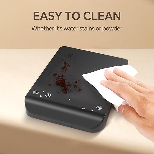 Mini Coffee Scale with Timer 3kg/0.1g, High Accurate Rechargeable Espresso Scale for Espresso, Pour-Over Coffee and Great French Press, with Automatic Timing