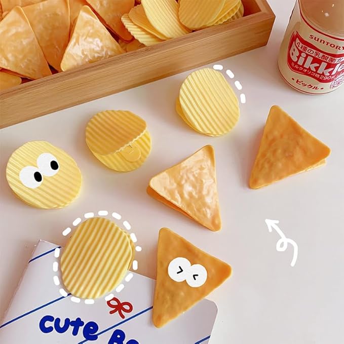 Ximimark 16 pcs Cute Chip Clips, Food Bag Sealer, Food Sealing Clips, Potato Shaped Funny Sealing Clip for Kitchen Food Storage, Plastic Bag Supplies, Fresh-Keeping Clip, Sealing Clip