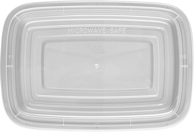 Restaurantware Asporto 16 Ounce Take Out Containers, 100 Food Containers With Lids - Microwavable, Disposable, Silver Plastic To Go Food Containers, No BPA, For Take Out And Delivery