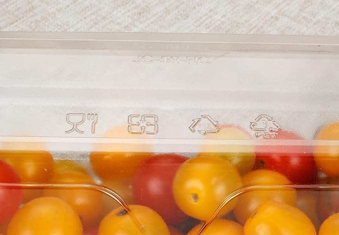 Golden Apple, Clear Plastic Square Hinged Food Container, 5" Length x 9" Width x 3" Depth, 20pieces