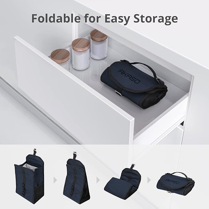 AKASO Insulated Cooler Lunch Bag Packable Lunch Box 12 Can Cooler Bag with Adjustable Shoulder Strap for Office Picnic, Blue