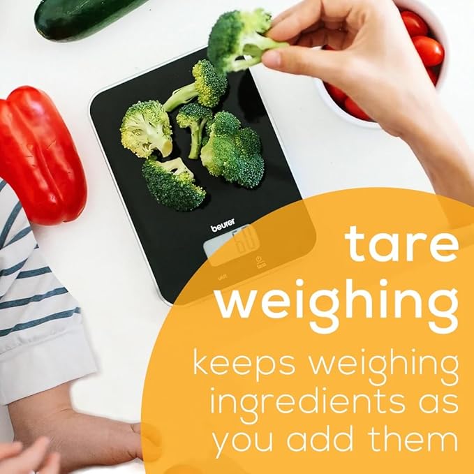 Beurer KS19 Multi-Function Digital Kitchen Scale, Garden Scale, Nutrition Scale, for Cooking and Baking, Keto Diet and Weight Loss, Digital Display with Tare Function, Precise Measurement max 11lbs