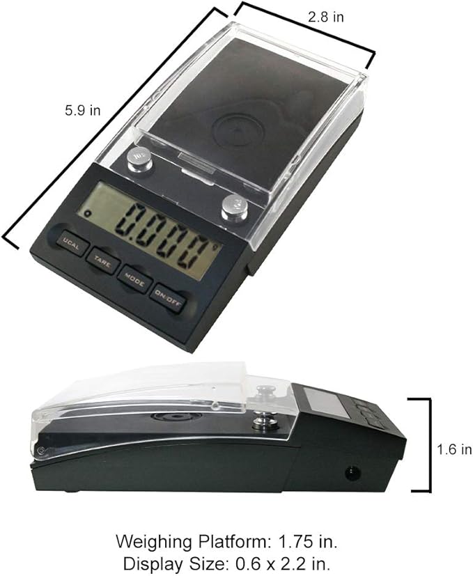 American Weigh Scales Gemini Series Precision Digital Milligram Scale, Black, 20 G x 0.001 (GPR-20)