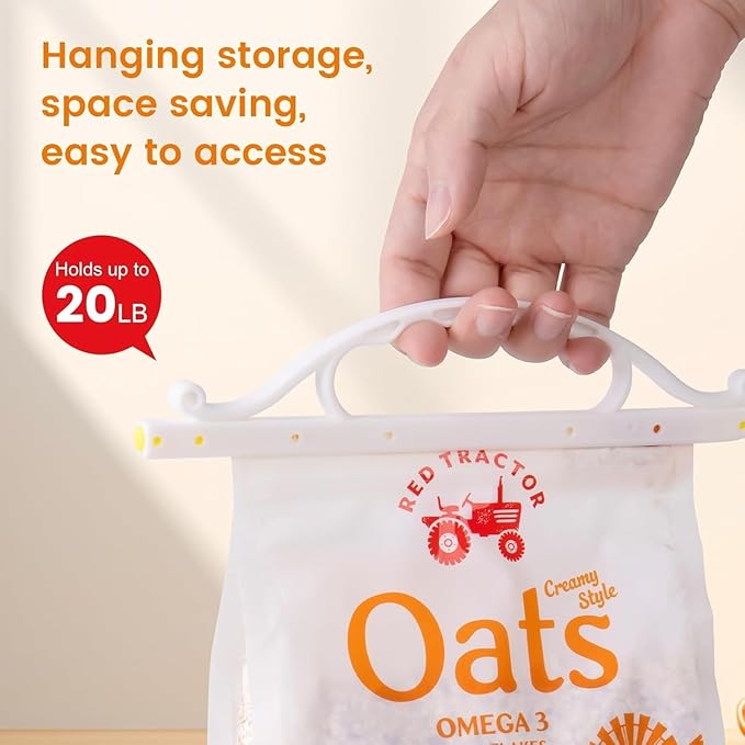 10 Pcs Chip Bag Clips, Durable Bag Sealers, Airtight Chip Clips with Handle for Food Storage Bags, Snacks and Cereal, Leak-Proof & Moisture-Resistant (5 Small+ 5 Medium)