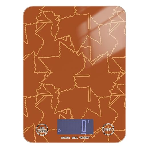 Food Scale Kitchen Scale Food Scales Digital Weight Grams and Ounces Small Electronic Food Scale for Baking Cooking Fall Maple Leaves