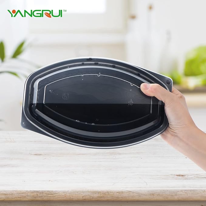 YANGRUI To Go Containers, Shrink Wrap 40 Pack 24oz Leak Proof Reusable Machine Washable Meal Prep Container BPA Free Microwave Freezer Safe Take Out Containers