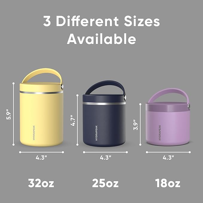 Hydrapeak 32oz Stainless Steel Vacuum Insulated Thermos Food Jar | Thermos for Hot Food and Cold Food, Wide Mouth Leak-Proof Soup Thermos for Adults, 10 Hours Hot and 16 Hours Cold(Black Leopard)