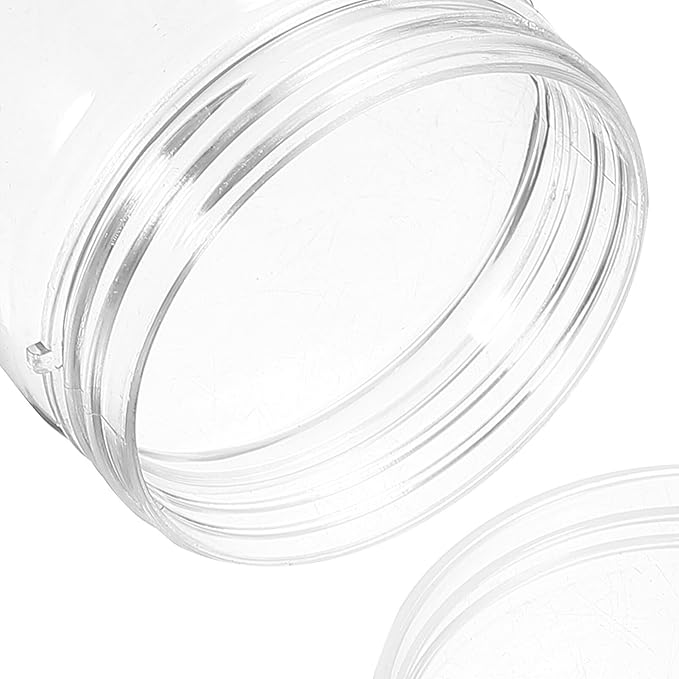 Kichvoe 3pcs Spaghetti Pasta Contaier Storage With Lid Clear Plastic Food Storage Jar Round Transparent Storage for Noodles Flour Cereal Sugar Tea Coffee Beans Dry Goods Rice