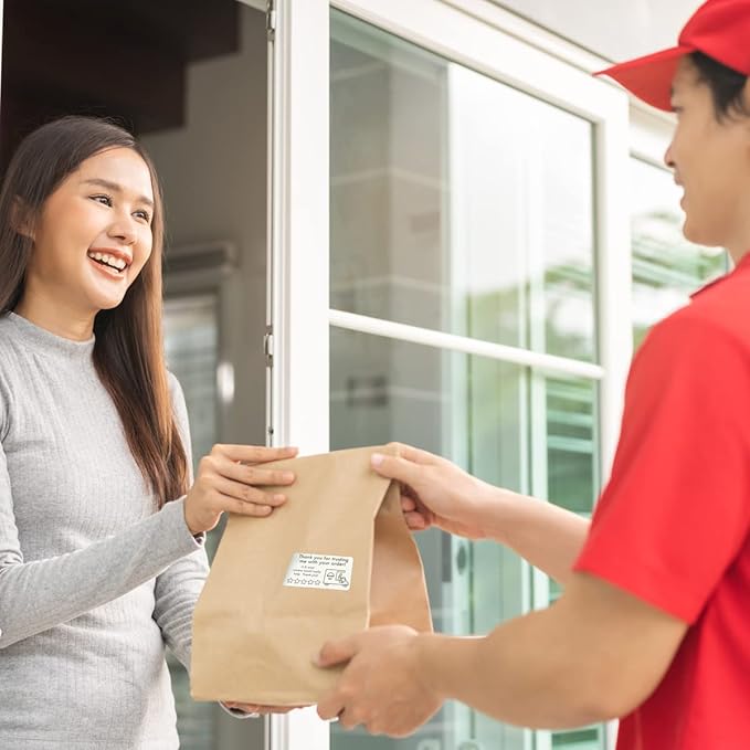 Thank You for Your Order 5 Star Food Delivery Labels 1.5 x 2.5 Inch 100 Total Stickers