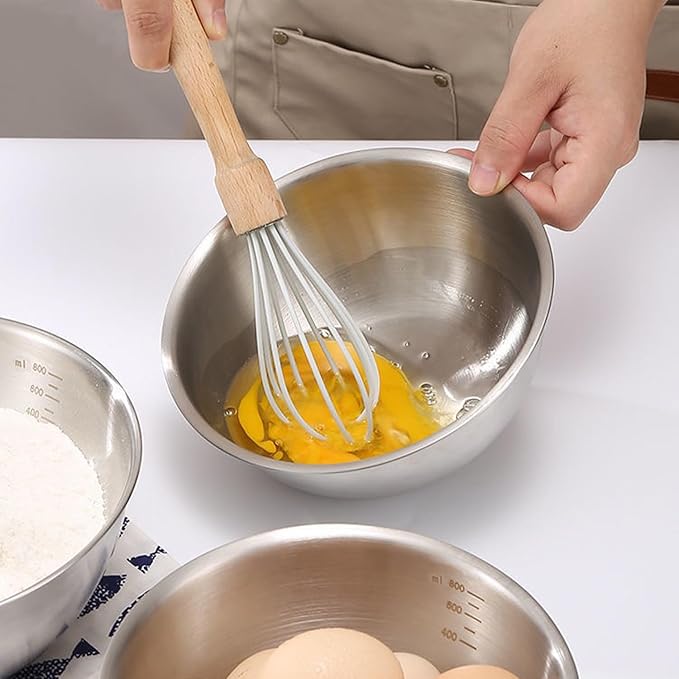 WANBY Stainless Steel Bowls 8 Pcs Metal Lightweight Unbreakable 28Oz Dinner Bowls Set Non-Toxin Dishwasher Safe BPA Free and Healthy