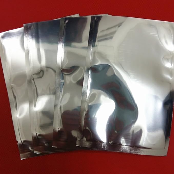 PABCK 500 Pack Mylar Foil Small Pouch 2x2.8 inches (Inside Size 1.6x2.4 inches) Silver Aluminum Foil Heat Sealable Bulk Food Storage Mini Bags