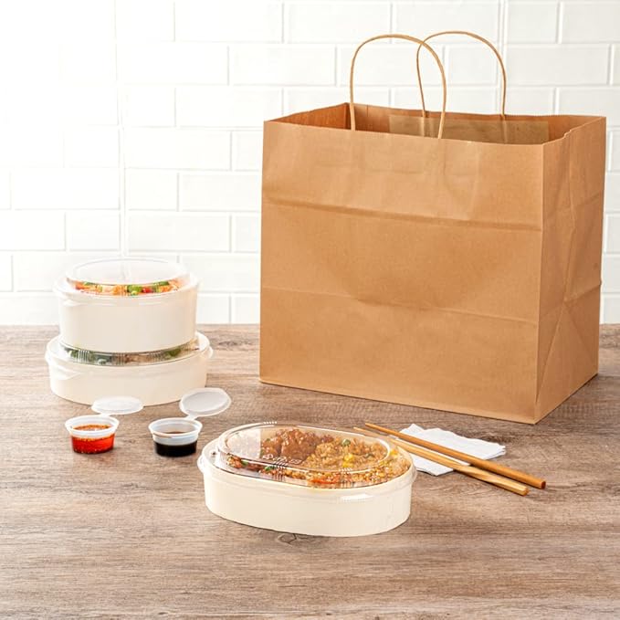 Restaurantware LIDS ONLY: Taipei 7.8 x 6 x 0.8 Inch Oval Transparent Lids 100 Plastic Lids For 38 Ounce Oval Wooden Containers - Containers Sold Separately Clear Plastic To Go Box Lids