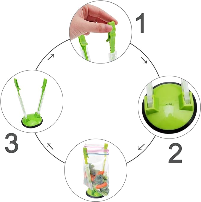 Baggy Rack Holder For Food Prep Bag/plastic Freezer Bag/Ziplock Bag Holder Stand, Meal Planning/prep Bag Holders,4 Pack/4pcs