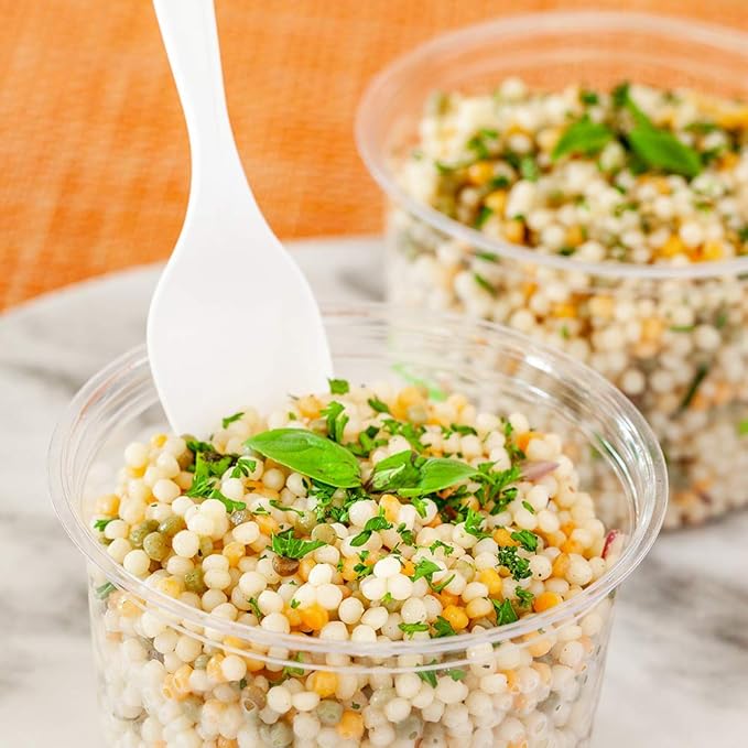Restaurantware Basic Nature 16 Ounce Deli Containers 50 Meal Prep Containers - Lids Sold Separately PLA Plastic Disposable Food Containers For Holding Snacks Salads And Desserts