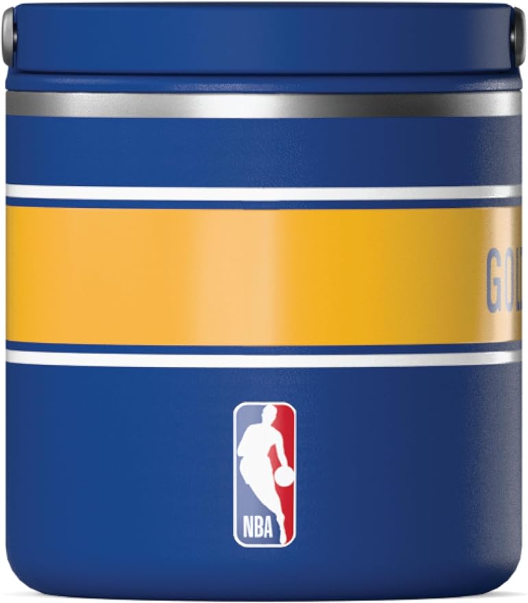 Hydrapeak x NBA Officially Licensed Golden State Warriors 25oz Stainless Steel Vacuum Insulated Thermos Food Jar with Handle, Wide Mouth Leak-Proof Soup Thermos for Adults, 10 Hours Hot, 16 Hours Cold