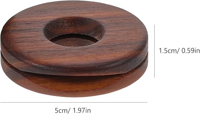 LIFKOME 2pcs Food Bag Sealing Clips, Stainless Steel Sealing Clips, Wood Color, 5x5cm, Brown