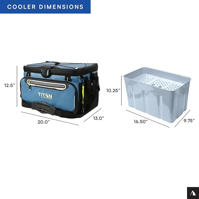 Arctic Zone Titan Deep Freeze Cooler - Zipperless Hardbody Cooler - Small & Large Capacity- Beach & Camping Cooler - Deep Freeze Insulation, HardBody Liner, and SmartShelf