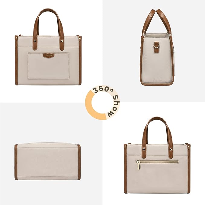 LOVEVOOK Lunch Bag Women Office Work,Lightweight Lunch Tote Bag for Picnic,Fashionable to Match,Nude-Apricot,S