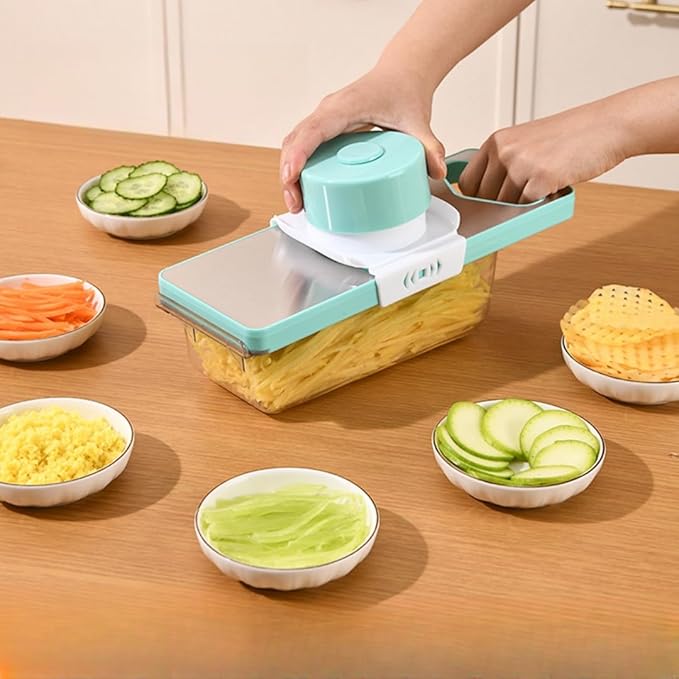 Mandoline Slicer for Kitchen, Food Chopper, Vegetable Slicer with Container
