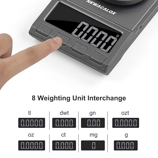 Digital Milligram Scale, 100g x 0.001g NEWACALOX Reloading High Precision Jewelry Scale,Portable Jewelry Scale with...