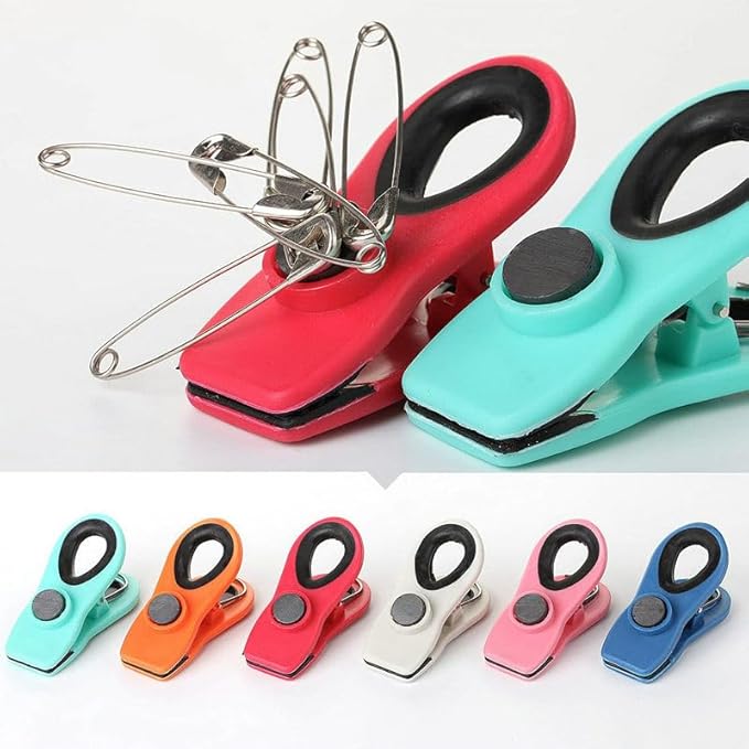 Magnetic All-Purpose Bag Clips - Multicolor Chip Clips for Food and Snacks, Airtight Grip for Bread, Chips, and Snack Bags - Durable, Reusable, Leak-Proof & Essential Kitchen Tools (Pack of 10).