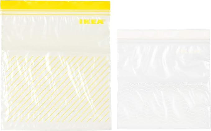 IKEA Istad Plastic Freezer Bag, Yellow/White