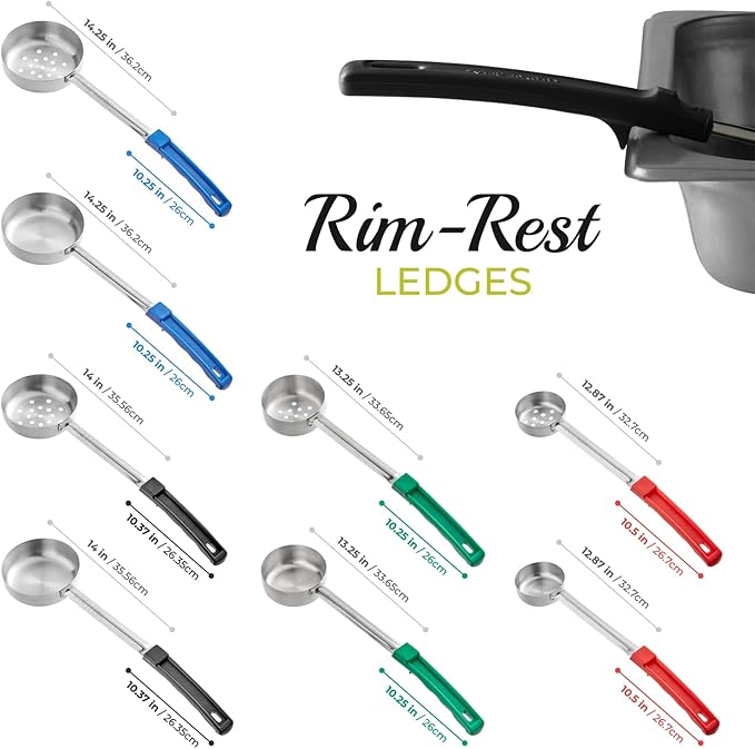 Portion Control Serving Spoons, Serving Utensils, Set of 8, Measuring Serving Utensils for Restaurants, Weight Loss, Gastric Sleeve, Bariatric Surgery Must Haves, 4 Solid & 4 Perforated Scoops