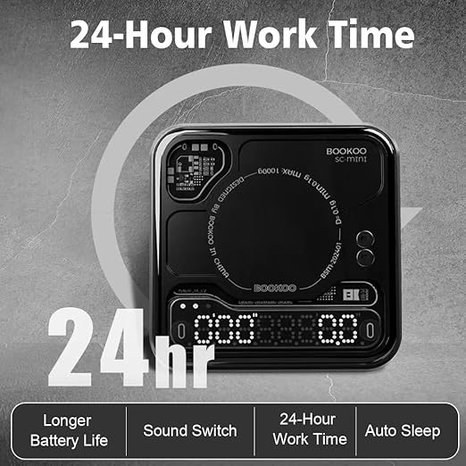 Coffee Scale Espresso Scale with Timer Mini Digtial Coffee Scale Rechargeable with Auto Mode Flow Rate Mode for Coffee Extraction Scale for Coffee APP Bluetooth Connection Coffee Bean Scale