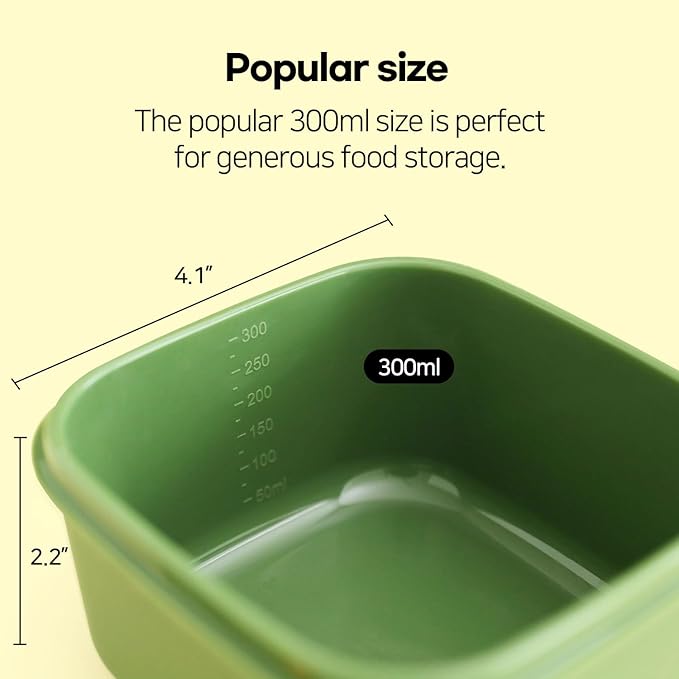 K Silicone Food Containers,10.1oz 300ml 3Pcs 1SET, BPA Free Premium Silicone with Steamhole Lid, Dishwasher,Microwave and Freezer Safe,Semi-persistent Use,Food Grade, FDA