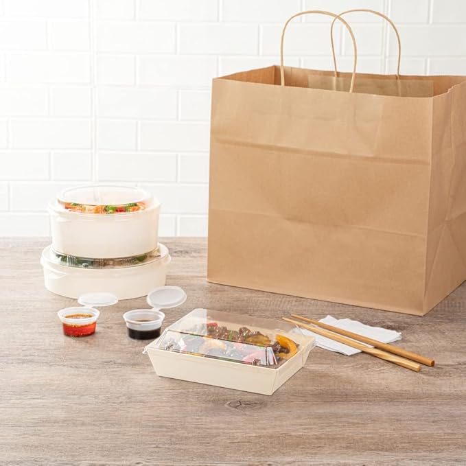 Restaurantware LIDS ONLY: Taipei 6.8 x 5.3 x 1.4 Inch Rectangle Lids 100 Plastic Lids For 20 Ounce Rectangle Wooden Containers - Containers Sold Separately Clear Plastic To Go Box Lids