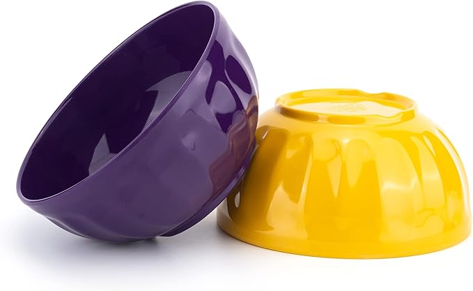 KX-WARE Melamine Snack Bowls with Lids - 28 oz/6 inch 100% Melamine Cereal/Salad Bowls | set of 6 Multicolor