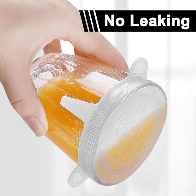 10 Pcs Silicone Stretch Lids,Same Size Silicone Lids,Extra Small Stretch Lid,Reusable Jar Cover,Can Covers for 2 Inch To 2.4 Inch Cans Cups and Bottles