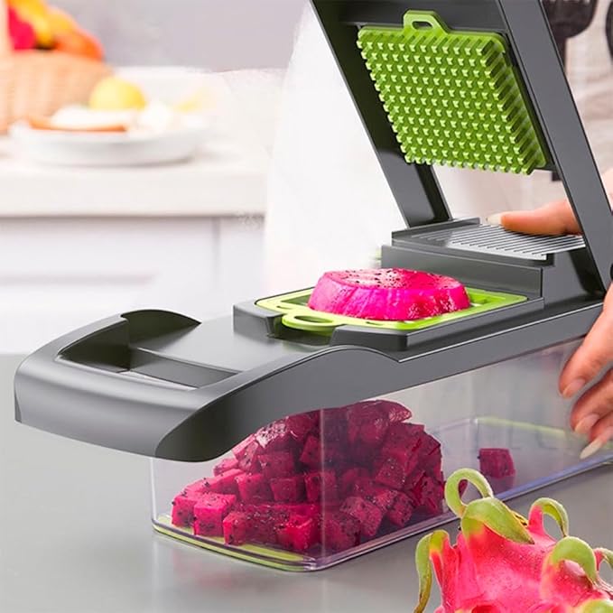 Vegetables Chopper, Versatile Vegetable Chopper, Efficient Slap Food Chopper with Container, Durable Vegetable Grater and Fry Cutter Potatoes