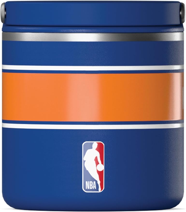 Hydrapeak x NBA Officially Licensed New York Knicks 25oz Stainless Steel Vacuum Insulated Thermos Food Jar with Handle, Wide Mouth Leak-Proof Soup Thermos for Adults, 10 Hours Hot and 16 Hours Cold