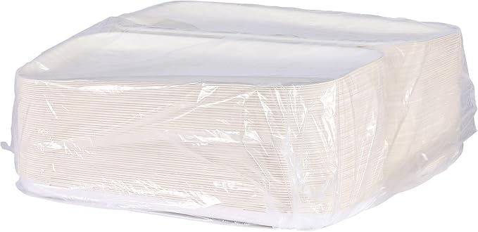 ECO PRODUCTS Compostable Vanguard 13"x7" Pizza Clamshell To Go Containers, Case of 200, Flatbread Take Out Food Box, White Renewable Molded Fiber, No-Added PFAS, ASTM Compliant, BPI-Certified