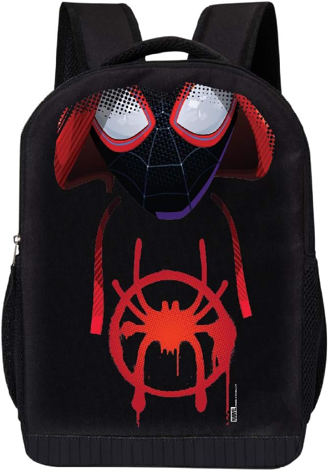 Marvel Spiderman Backpack for Boys, Girls, Adults, Men, Women, Teens | Kids Backpack Toddler Backpack | Miles Morales Into the Spiderverse Spidey Spider-Man Backpack Bookbag Mesh Bag for All Ages