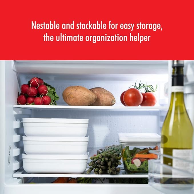 ZWILLING Fresh & Save Flat Lunch Box Large, Airtight Food Storage Container, Meal Prep Container, BPA-Free, Grey