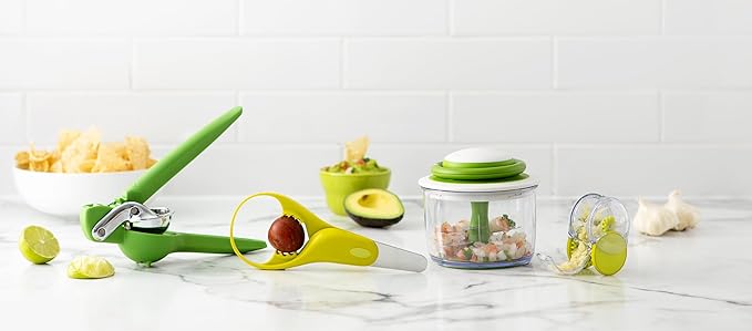 Chef'n VeggiChop Hand-Powered Food Chopper (Arugula), 5.5" x 5.5" x 5"