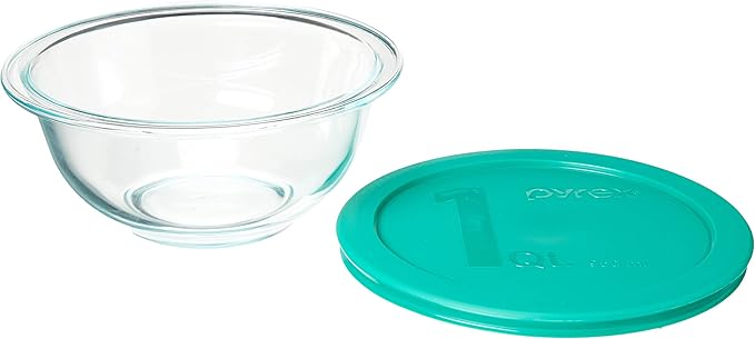 Pyrex Smart Essentials Glass Bowls with Plastic Lids, 8-Piece Set