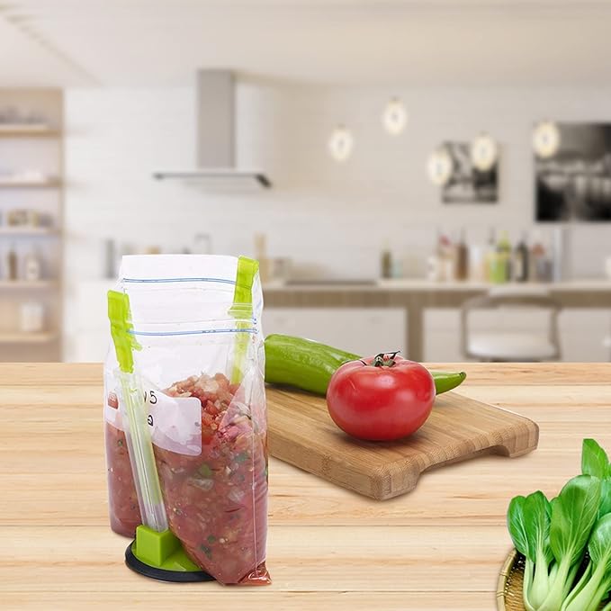 Baggy Rack - (8 Pack),Food Storage Bags Clip, For Food Prep Bag/Plastic Freezer Bag/Ziploc Bag Holder Stand,Meal Planning/prep Bag Holders.MONOTONOUS