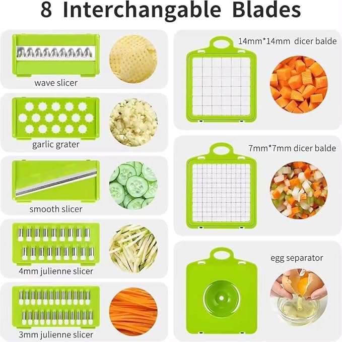 OUR NEW 2024 Multifunctional Vegetable Cutter Fruit Chopper Slicer Cutting Tool Manual 16 IN 1 Vegetable Cutter, 61.5X34.5X51 cm, Gray