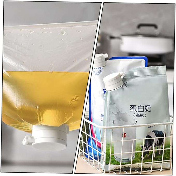 4pcs Food Bag Sealing Clips with Pour Spout Lightweight Food Preservation Clip for Snacks for Kitchen and Travel Material Easy to Use