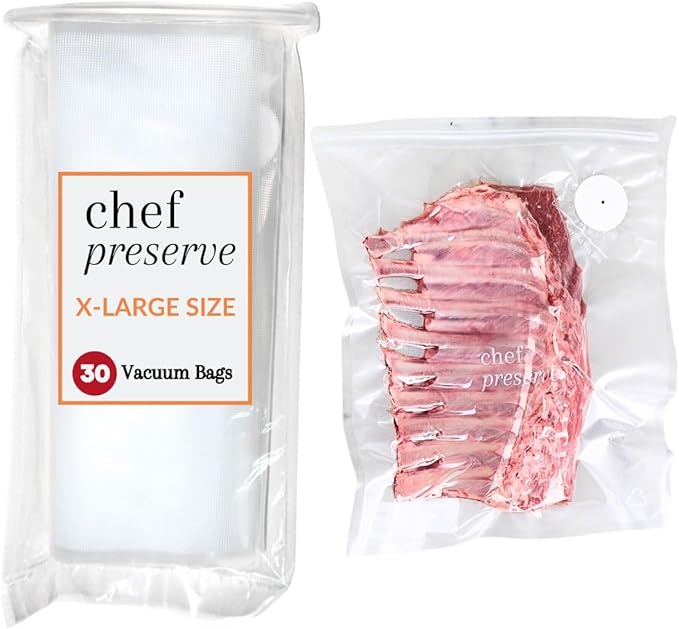 Chef Preserve Vacuum Sealer Bags XL Extra Large Size 30 Bags